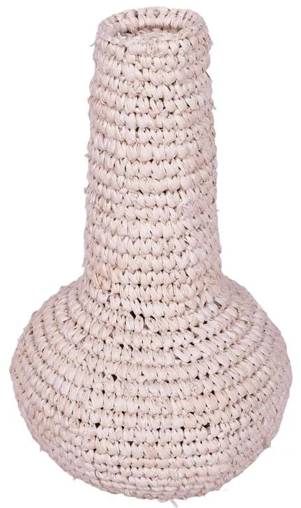 Sannery Inart sisal vase in natural shade D18x30cm 18x18x30 εκ.