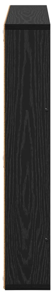 vidaXL Ράφι Περιοδικών με ράφι 2 pcs Μαύρη Οξυά 80 x 12 x 70 εκ