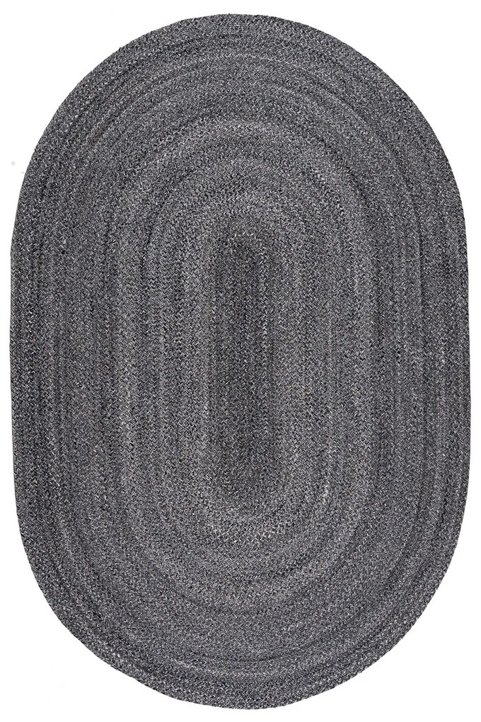 Οβάλ Χαλί All Season (160x230) Βιοκαρπέτ Marivan Charcoal Grey