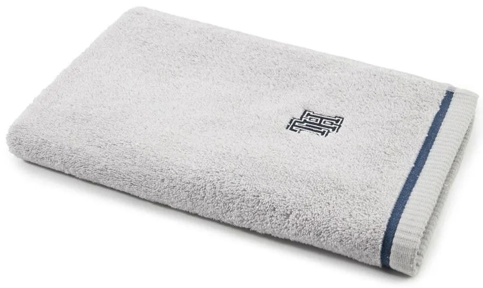 Πετσέτα Initial Light Grey Tommy Hilfiger Σώματος 70x130cm 100% Βαμβάκι