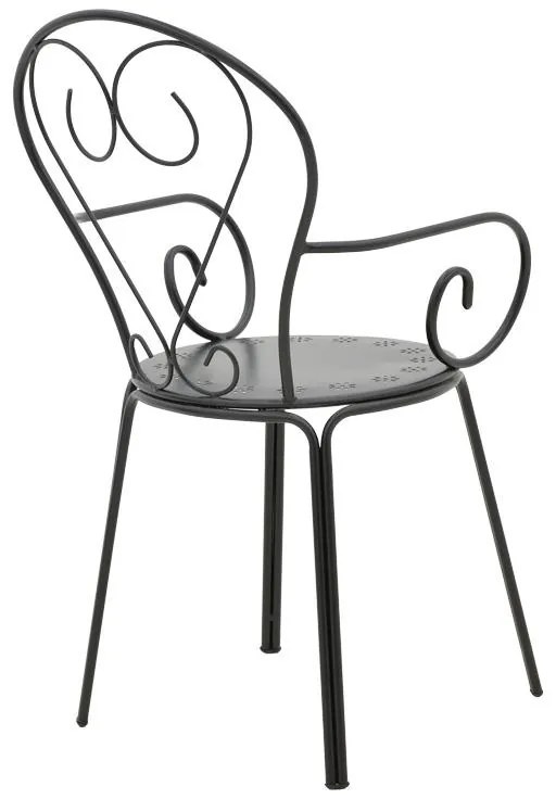 Σετ Κήπου Τραπεζαρία Watson - Monasty 3 τεμ Μεταλλικό Μαύρο 60x60x70 εκ.