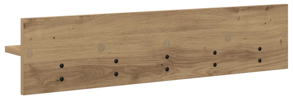 vidaXL Τοίχου Κρεμάστρα με ράφι artisan δρυς 80 x 10.5 x 18 εκ