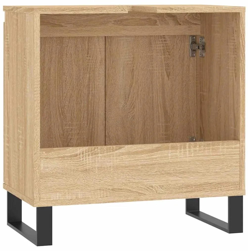 vidaXL Ντουλάπι Μπάνιου Sonoma Δρυς 58 x 33 x 60 εκ. από Επεξεργ. Ξύλο