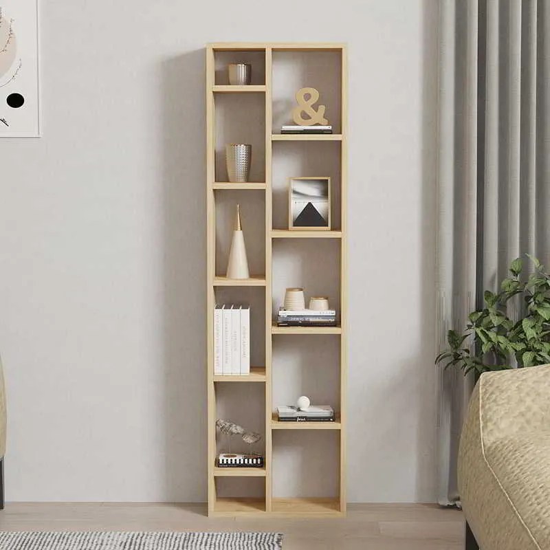 Βιβλιοθήκη Minicu pakoworld σε oak απόχρωση  44,4x19,6x150εκ