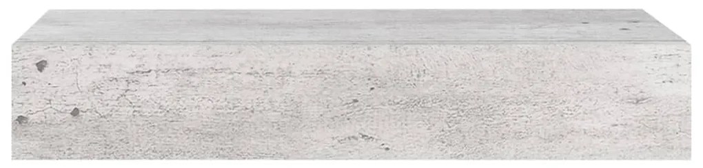 vidaXL Ράφια Τοίχου Συρτάρια 2 τεμ. Γκρι Σκυρ. 60x23,5x10 εκ από MDF