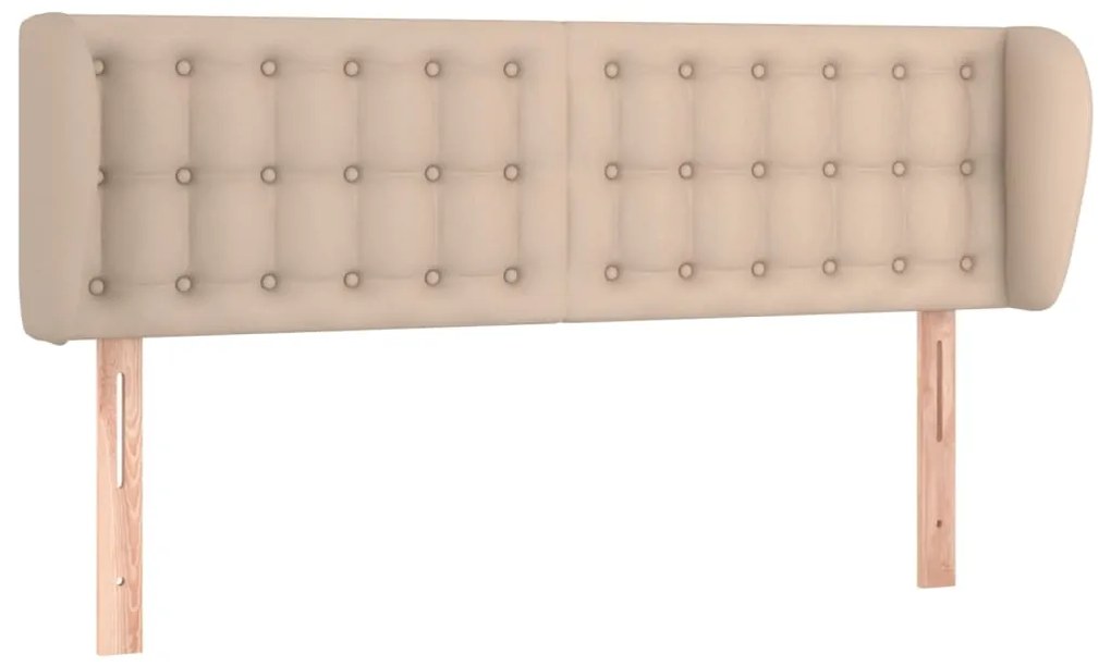 vidaXL Κεφαλάρι με Πτερύγια Καπουτσίνο 147x23x78/88εκ. Συνθετικό Δέρμα