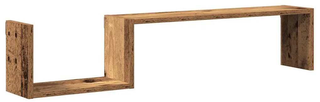 vidaXL Ραφιέρες Τοίχου 2 τεμ. Παλιό Ξύλο 100 x 15 x 20 εκ
