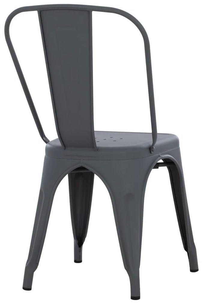 Καρέκλα Μεταλλική Melita-Pro Γκρι 44x47x84,5Υ εκ. 44x47x84.5 εκ.