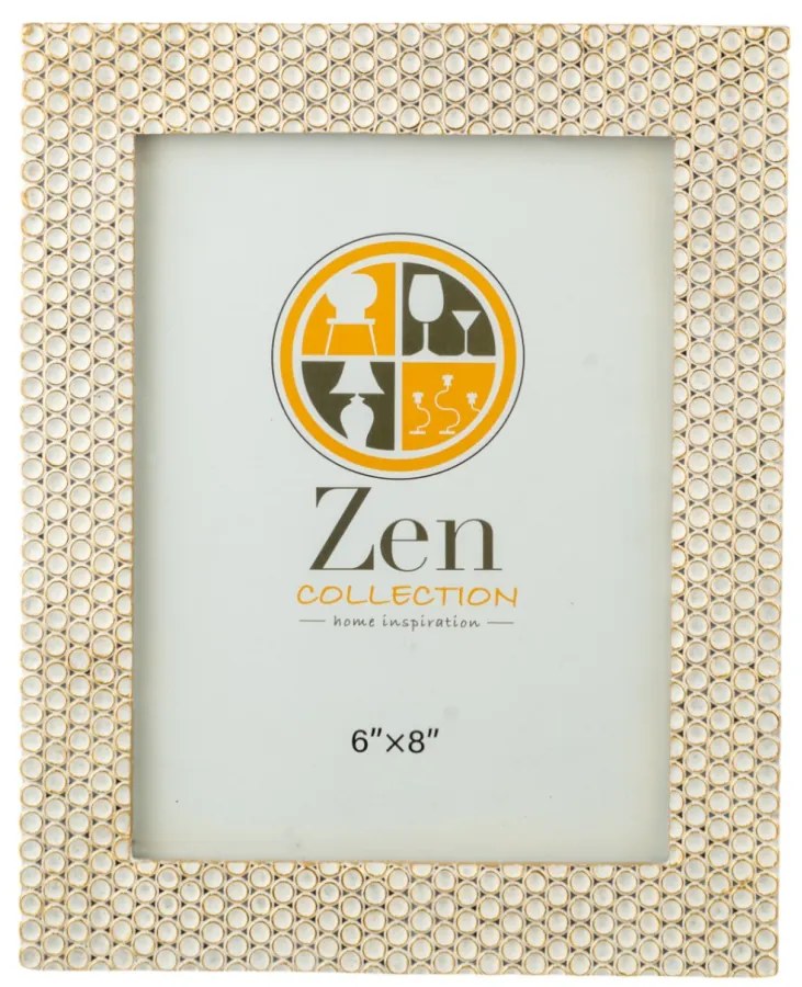 Κορνίζα Polyester Λευκή-Χρυσή 15x20εκ. Zen Collection 25.2.50682