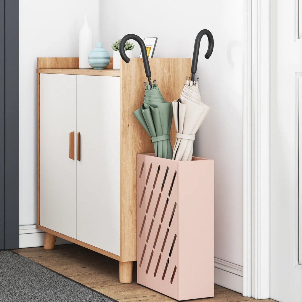 vidaXL Ροζ Σταντ Ομπρέλας 28x12x41 εκ. Ατσάλι