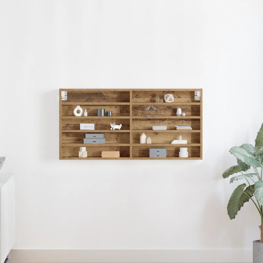 vidaXL Βιτρίνα artisan δρυς 100 x 8.5 x 50 cm Επεξεργασμένο ξύλο