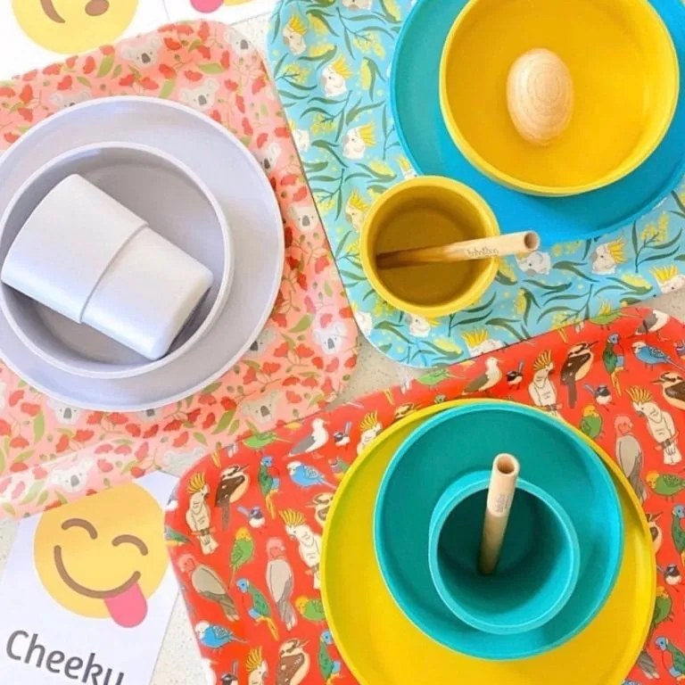 Παιδικό πιάτο από φυτικές ίνες κίτρινο Bobo & Boo