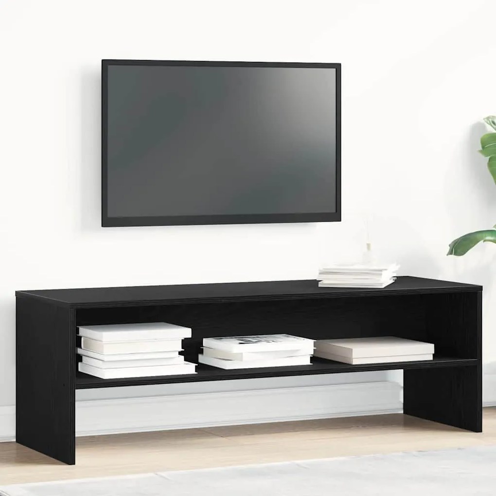 ντουλάπι τηλεόρασης Μαύρη βελανιδιά 120x40x40 cm - Μαύρο