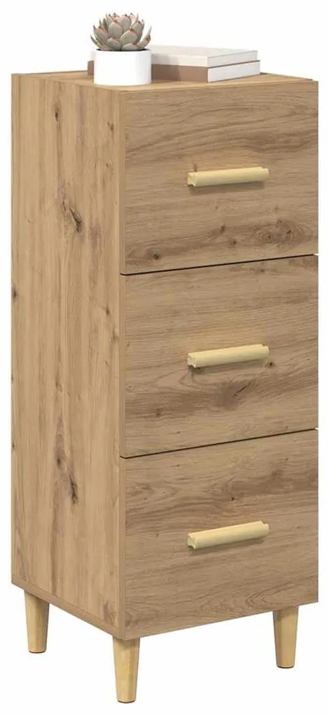 vidaXL Πλαϊνό γραφείο με συρτάρι artisan δρυς 34,5 x 34 x 90 εκ.