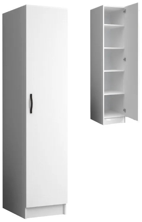 Megapap Ντουλάπα Ρούχων Ricardo Μονόφυλλη Λευκό 40x51,8x181εκ.