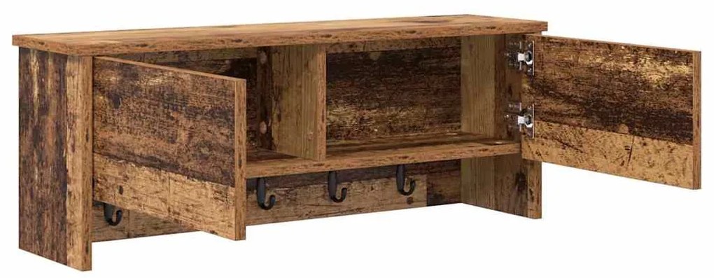vidaXL Τοίχου Κρεμάστρα Παλαιό ξύλο 80 x 20 x 30 cm Επεξεργασμένο ξύλο