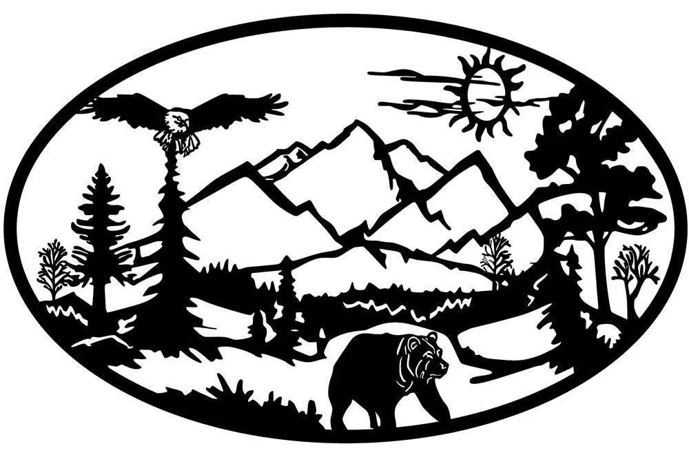 Διακοσμητικό Τοίχου Survivor 891TNL1933 60x100cm Black Wallity Μέταλλο