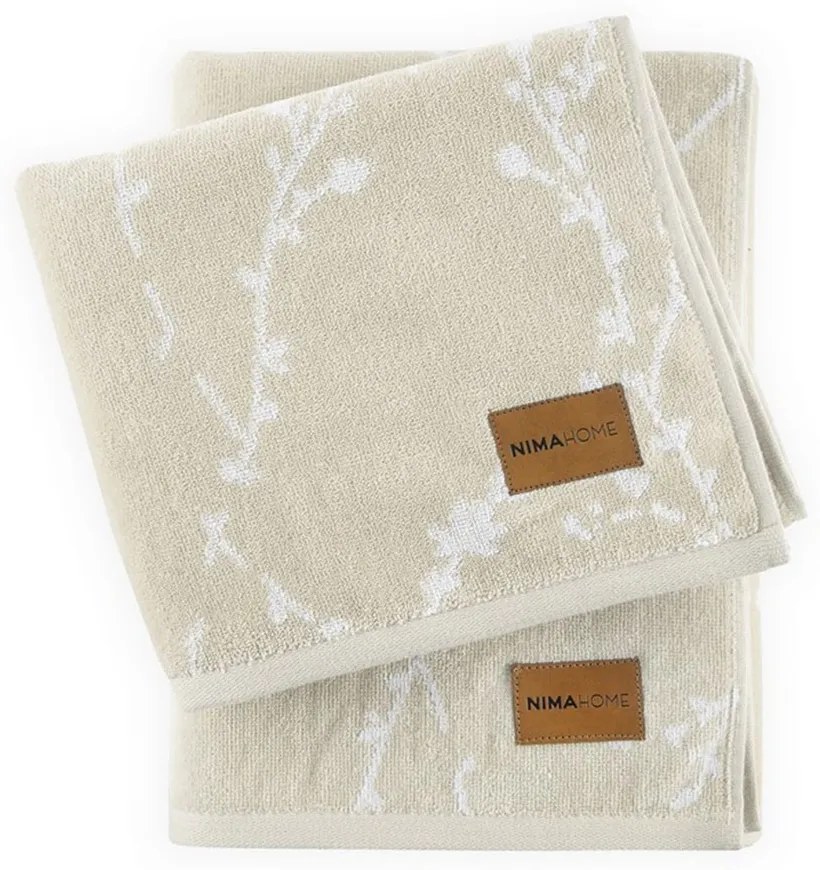 Πετσέτα Semeli Beige Nima Προσώπου 50x90cm 100% Βαμβάκι