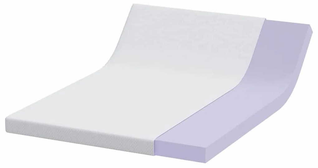 vidaXL Στρώμα επικάλυψης Λευκό 70 x 200 x 3.5 εκ Υφασμα Jacquard