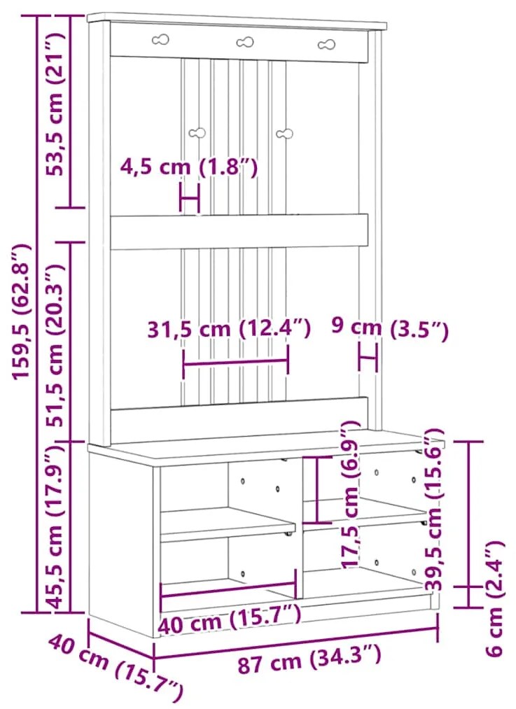 ΔΕΝΤΡΟ ΧΩΛ SANDENS ΛΕΥΚΟ 87X40X159,5 ΕΚ. ΠΕΥΚΟ ΜΑΣΙΦ ΞΥΛΟ 4010489