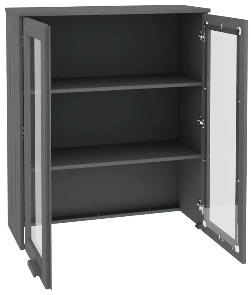 vidaXL Πάνω Μέρος Ντουλαπιού HAMAR Γκρι 85x35x100 εκ. Μασίφ Πεύκο