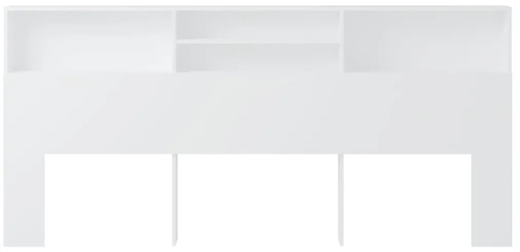 vidaXL Κεφαλάρι Με Αποθηκευτικό Χώρο Λευκό 220 x 19 x 103,5 εκ.