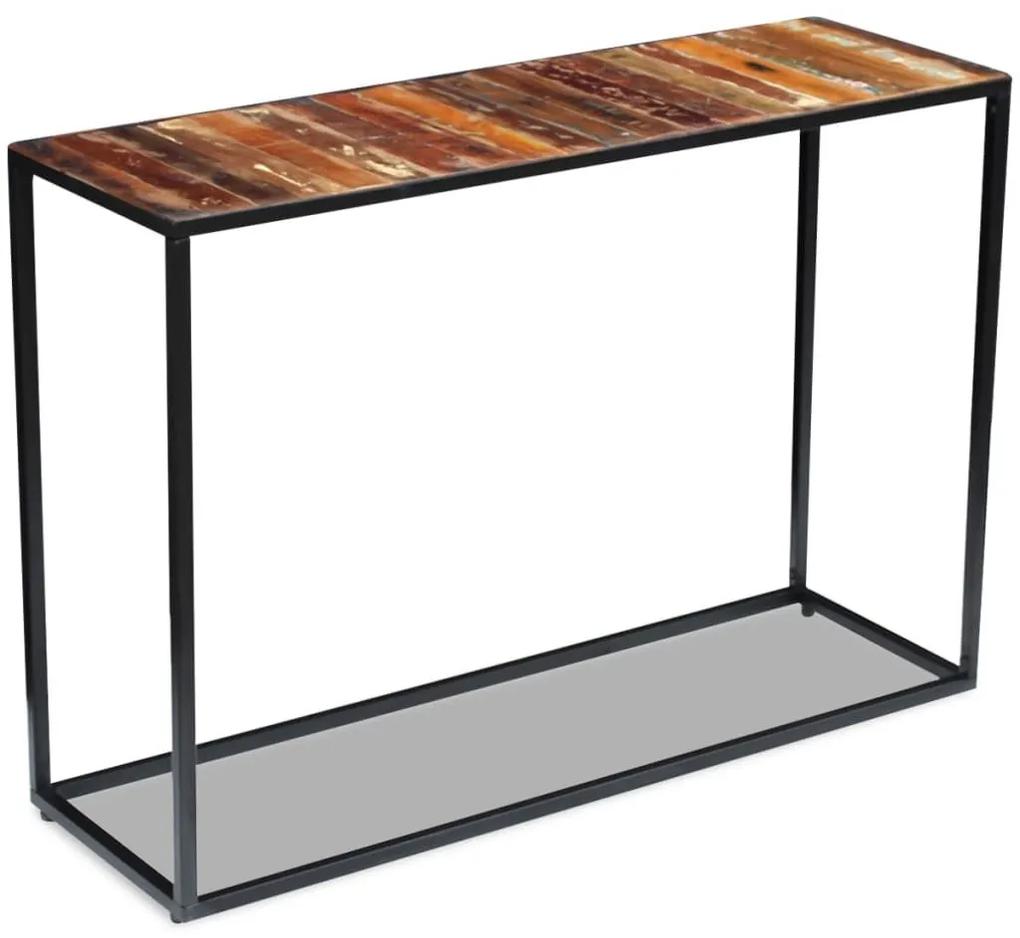 Τραπέζι Κονσόλα 110 x 35 x 76 εκ. από Μασίφ Ανακυκλωμένο Ξύλο - Πολύχρωμο