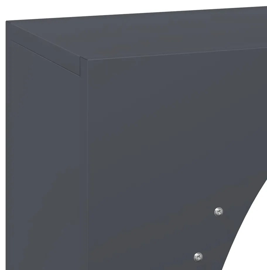 vidaXL Ράφι Καυσόξυλων Ανθρακί 50x23x100 εκ. Χάλυβας ψυχρής έλασης