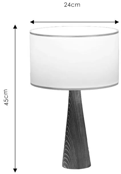 Επιτραπέζιο φωτιστικό Kalito ivory-καφέ Φ24x45εκ 24x24x45 εκ.