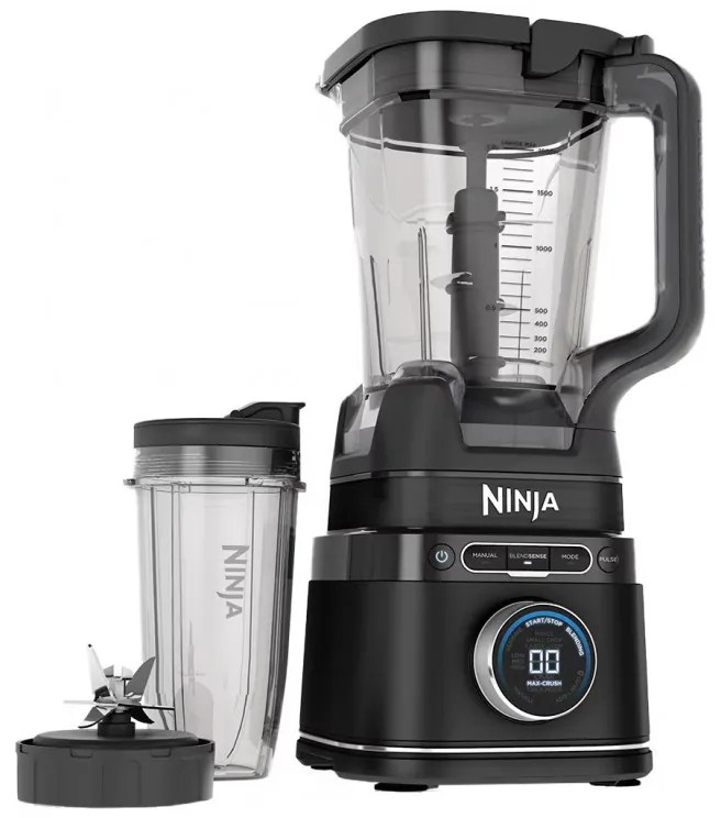 Μπλέντερ Ninja Detect Power Pro & Single Serve TB301EU, 1200W, 2,1L, 10 ταχύτητες + παλμοί, BlendSense, Torque Detect, Χρονοδιακόπτης, Αναγνώριση συστατικών, Μαύρο