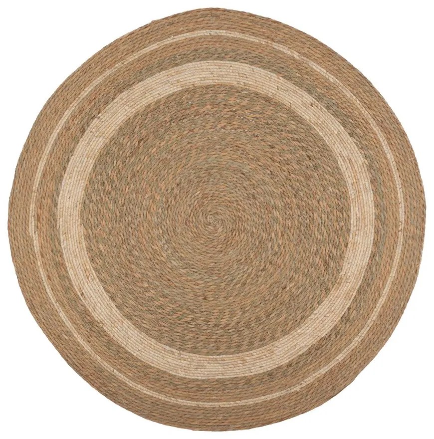 Χαλί Jute-Βαμβακερό Boho Στρογγυλό 120εκ. Καφέ-Natural iliadis 90153