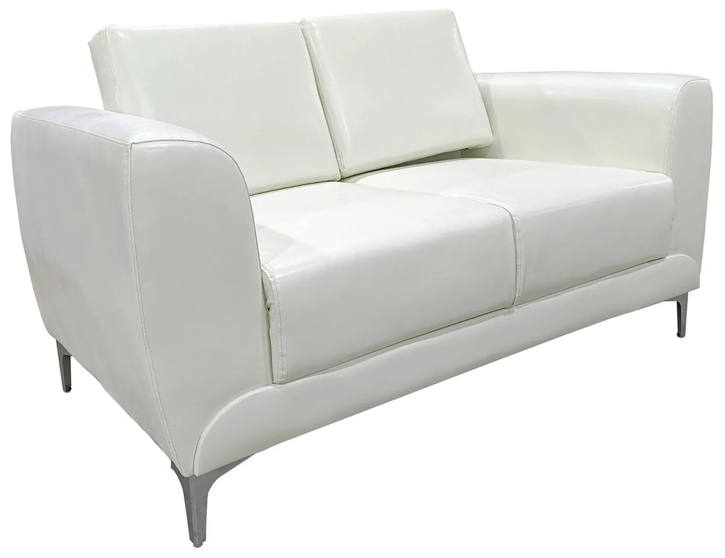 14290048 Καναπές Διθέσιος ArteLibre ELFRIC Λευκό PU 142x81x81cm