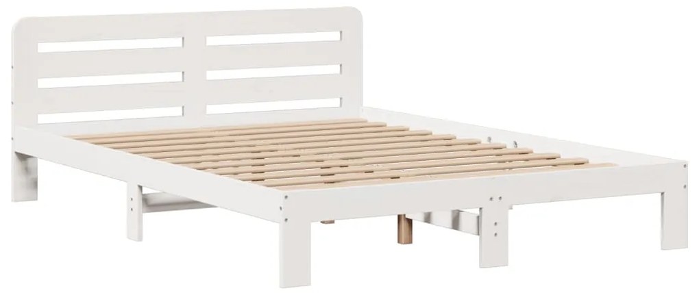 vidaXL Κρεβάτι Βιβλιοθήκη Χωρίς Στρώμα 140x200 εκ Μασίφ Ξύλο Πεύκο