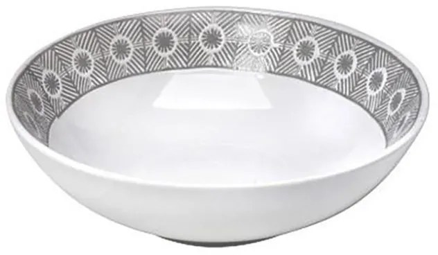 Dande Πιάτο Βαθύ Κεραμικό Γκρι με Διάμετρο 19cm
