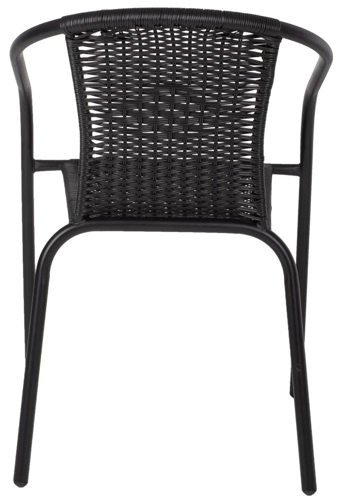 Καρέκλα - Πολυθρόνα CAMEL C5015.03 Μαύρη Μεταλλική με Wicker 50x55x73Y εκ. 50x55x73 εκ.
