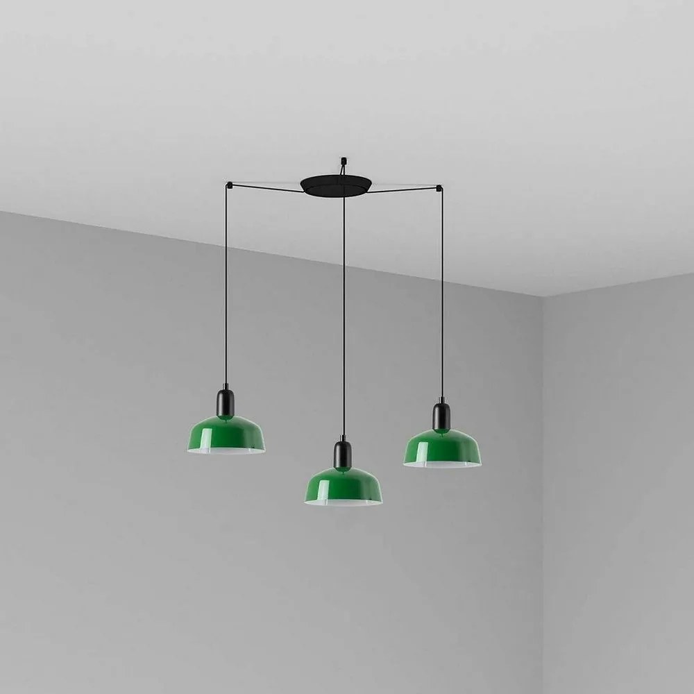 Φωτιστικό Οροφής Κρεμαστό Tatawin Metal S 20340-144-3L 3xE27 Black-Green Faro Barcelona
