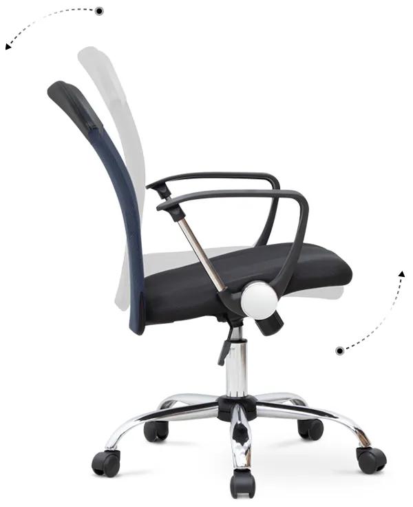 Καρέκλα γραφείου Franco Megapap με ύφασμα Mesh χρώμα γκρι - μαύρο 59x57x95/105εκ. - Ύφασμα - GP040-0002,2