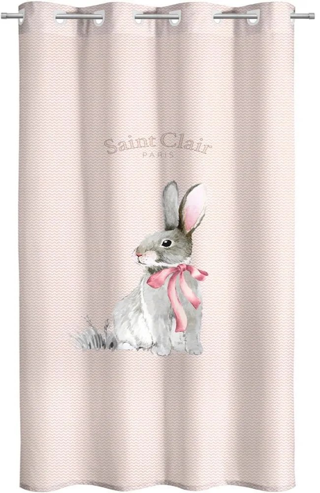 Κουρτίνα Παιδική Soft-Touch Lapin Pink Saint Clair 160x240 cm 160x240cm Πολυέστερ