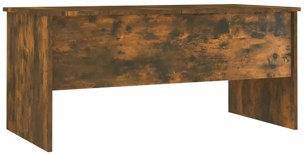 vidaXL Τραπεζάκι Σαλονιού Καπνιστή Δρυς102x50,5x46,5εκ.Επεξεργασμ.Ξύλο