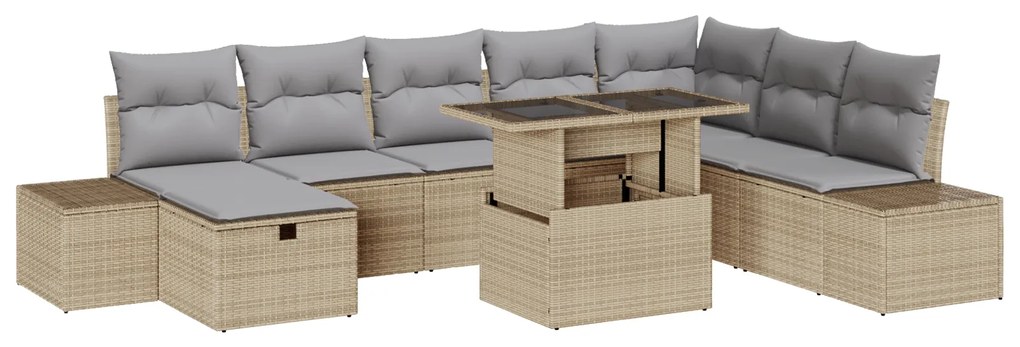 vidaXL Σετ Καναπέ Κήπου 11 pcs Μπεζ 319 x 209 x 69 εκ.