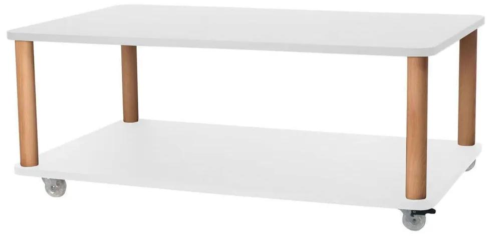 Τραπέζι Σαλονιού Τροχήλατο Ashme ASHMEROLLCT1 64x105x42,5cm White
