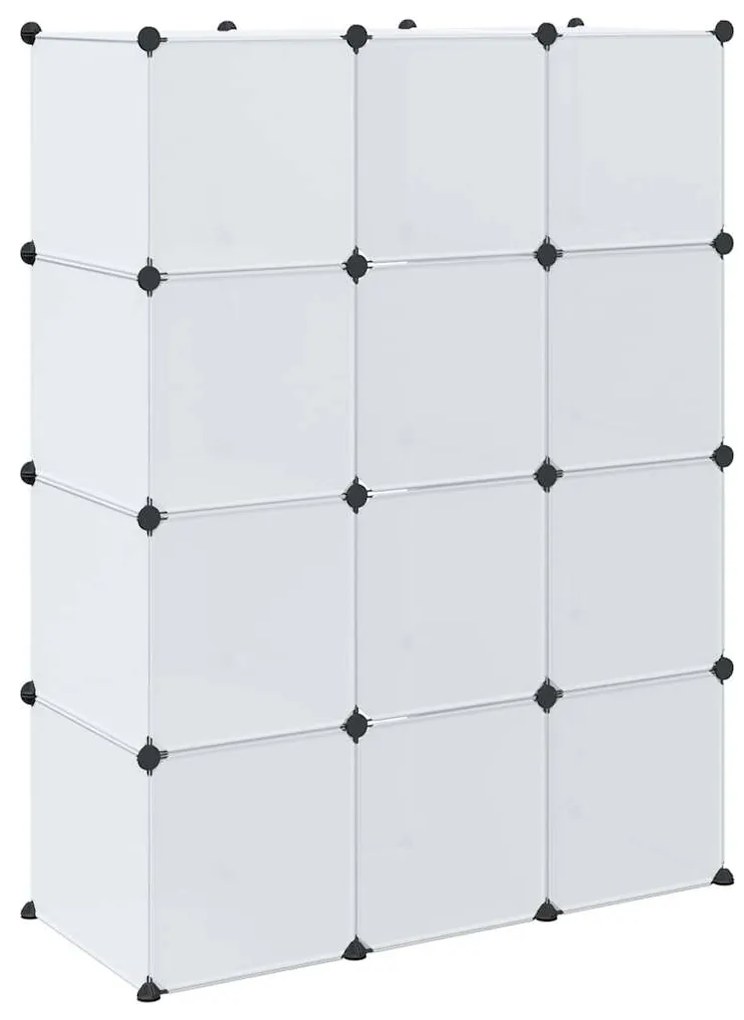 vidaXL Ντουλάπα Σπονδυλωτή 9 Τμήματα Άσπρη 109x36,5x143 εκ.