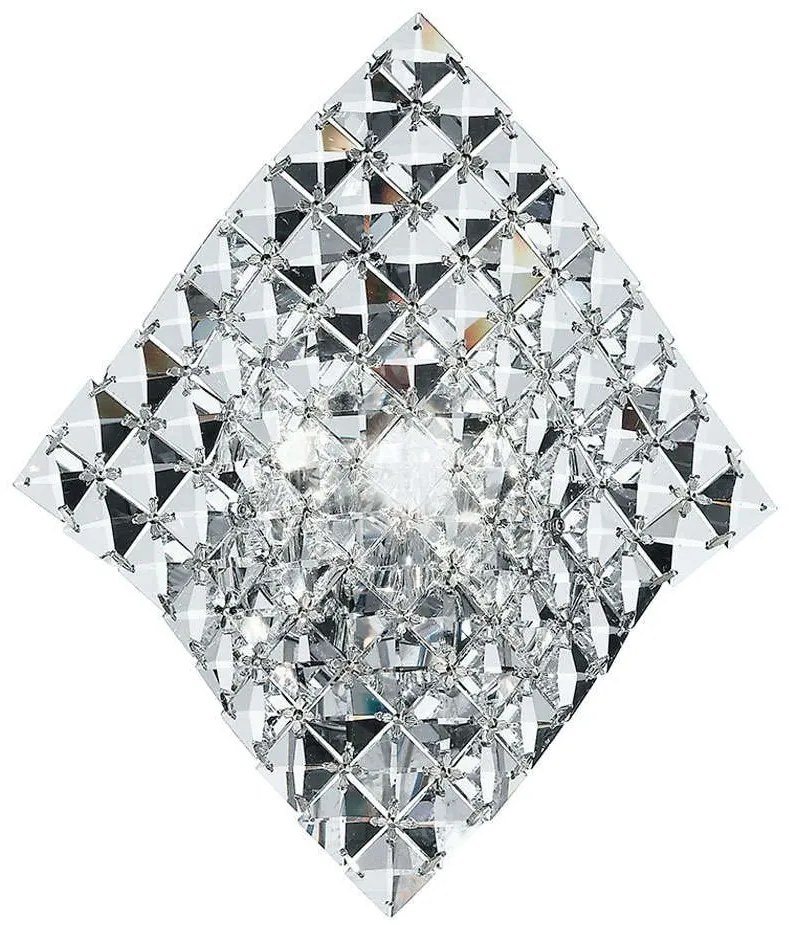 Φωτιστικό Τοίχου - Απλίκα Rumba I-RUMBA-H2O/AP 1xG9 25x29cm Clear Luce Ambiente Design Crystal, Metal