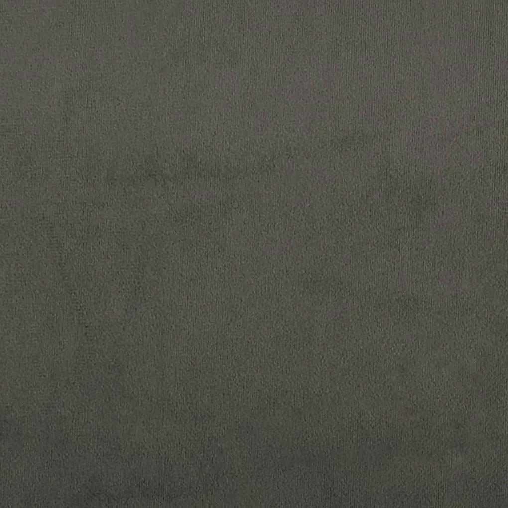 Πλαίσιο Κρεβατιού Boxspring Σκούρο Γκρι 100x200 εκ. Βελούδινο - Γκρι