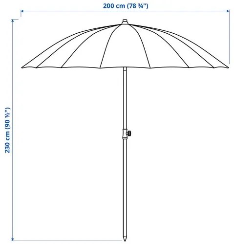 SAMSÖ Ομπρέλα ήλιου με κλίση 503.118.15