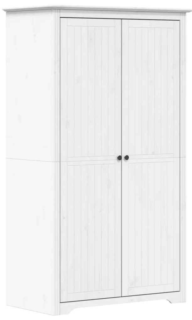 vidaXL Ντουλάπα BODO Λευκή 99x53,5x173 εκ. από Μασίφ Ξύλο Πεύκου