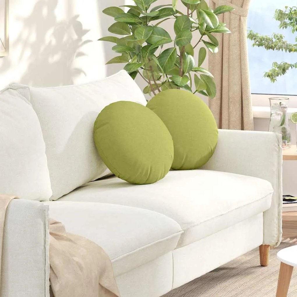 Μαξιλάρια καθισμάτων 2 pcs Ανοιχτό Πράσινο Ø40 x 13 εκ ύφασμα