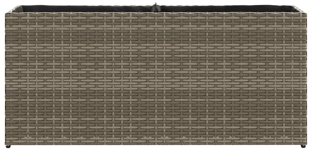 vidaXL Ζαρντινιέρες Κήπου 2 Γλάστρες 2 τεμ Γκρι 90x20x40εκ. Συνθ Ρατάν