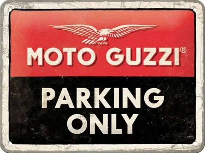 Μεταλλική πινακίδα Moto Guzzi Paking Only