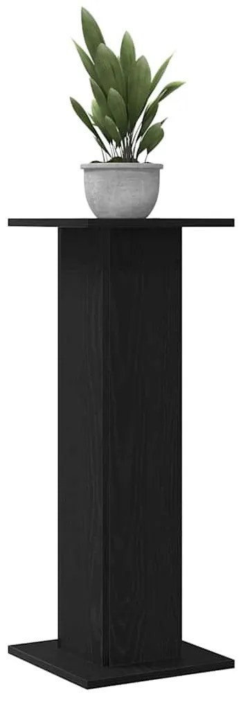 vidaXL Βάση φυτών 2 pcs Μαύρη δρυς 30 x 30 x 80 cm Επεξεργασμένο ξύλο
